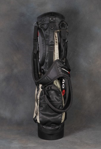 Odyssey Golf Stand Bag With Rain Cover Dual Strap 4-Way Divider Black/Silver - Picture 3 of 8