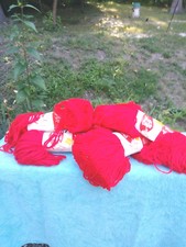Craft Yarn 1lb 3oz Scarlet Majic Carpet Rug Yarn