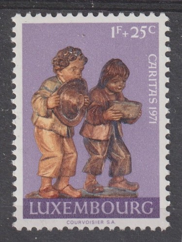 Luxembourg 1971 #B282-86 Christmas Wood Sculptures - MNH (Set of 5) - Picture 2 of 6