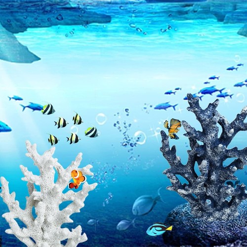 Style 1-blue Artificial Coral Ornament Aquarium Sea Plants Decoration Underwater - Picture 8 of 9