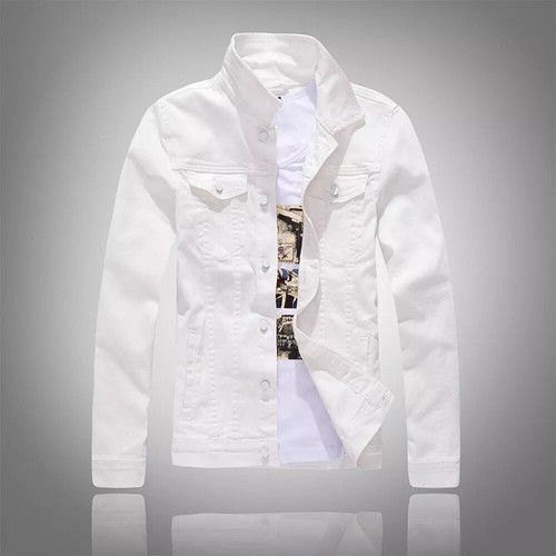 NEW Mens Denim Jeans Jacket Cotton Casual Coat Trucker Button Classic Jacket hot - Picture 13 of 24