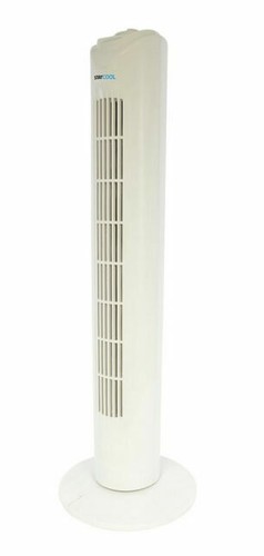 Lloytron elektrischer Turmventilator 70 Grad oszillierend, 45 W, weiß - F1321WH