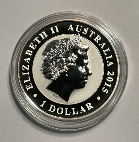 2015 1 oz Australia .999 Fine Silver Kookaburra Coin BU (Goat Privy) in Capsule - Picture 2 of 10