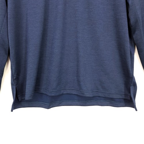 Reebok Men’s XL Long Sleeve Pullover Quarter Zip Training Sweatshirt Blue - Picture 9 of 14
