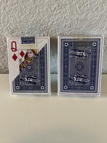 2 Ace Authentic Bi-wing Plane Standard & Giant Playing Cards Cartamundi USA - Picture 2 of 5
