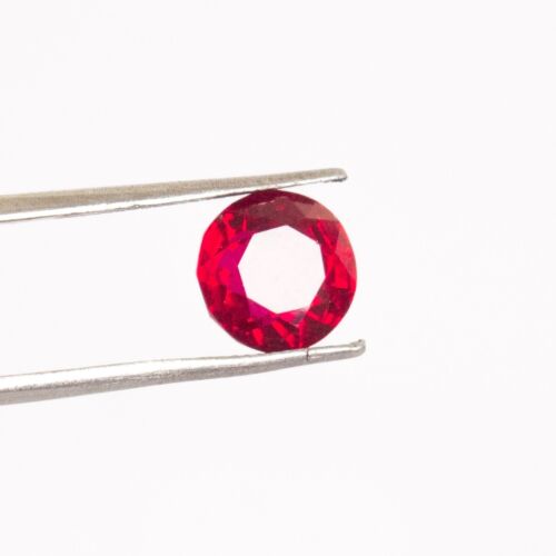 1.5 Ct Certified Natural Round Cut Red Ruby Madagascar Top Quality Gems X-049 - Picture 2 of 11
