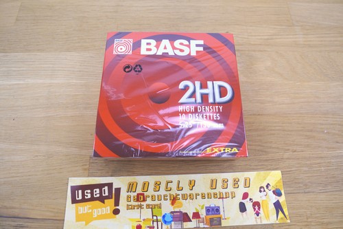 BASF Extra 2HD 1,2 MB 5.25" Floppy Disks - 10 Pack - NOS | SEALED - Afbeelding 1 van 5