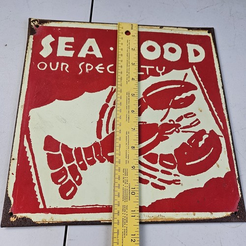 Seafood Our Specialty Red Lobster Metal Sign Rustic American Limited Edition - Picture 5 of 5