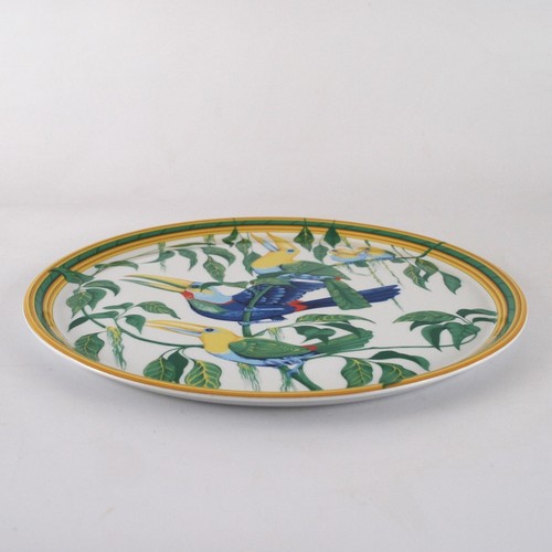 Hermes Tukane große runde Ladeplatte 31 cm 121/4 cm Porzellan Limoges - Bild 5 von 8