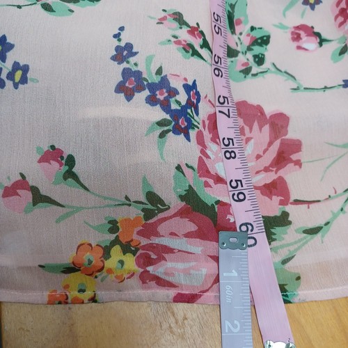 Maxi abito BytiMo in chiffon increspato taglia M donna maniche a 3/4 colore rosa floreale - Foto 18 di 21