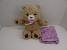 Little Live Pets Cozy Dozy Bear Cubbles Plush W Blanket Works 9"