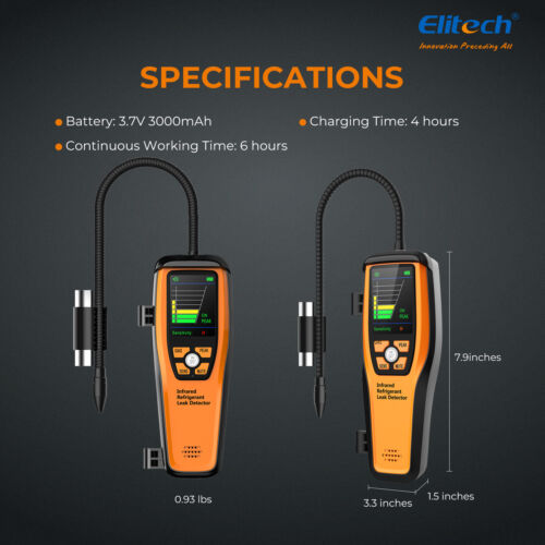 Elitech ILD-300 Advanced Refrigerant Leak Detector Freon Gas Detector W/Case - Picture 5 of 7