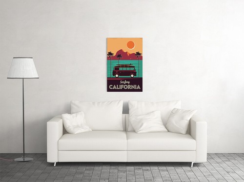Surfing Marin California 1947 Art Wall Indoor Room Poster - POSTER 20x30 - Picture 2 of 4