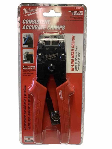 MILWAUKEE Ratcheting Modular Crimper  RJ11 & RJ45  48-22-3075 NEW SEALED - Picture 1 of 2