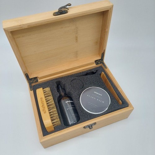 Altobravo Premium Beard Kit for Beard Grooming and Care for Men	Wood Box - Picture 1 of 4