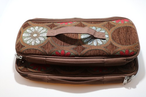 Ensemble étui et accessoires rembourrés pour ordinateur portable avec art imprimé floral assortis - Photo 6/11