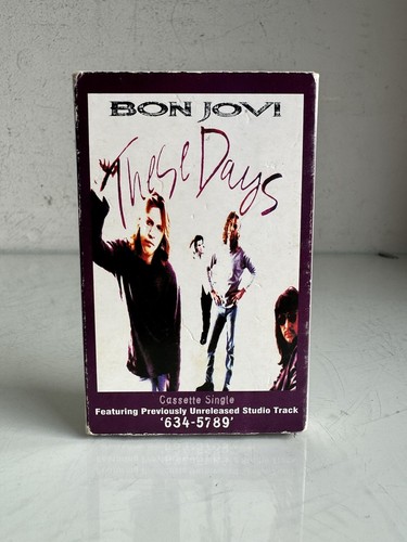 Bon Jovi These Days cassette UK Mercury 1996 cassette single in card outer slip - Picture 10 of 14