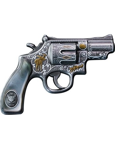REVOLVER Mother of Peral 58g Silber Münze 1000 Franken Kamerun 2024 - Picture 2 of 2