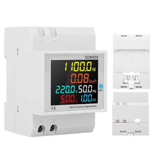 Din Rail Digital Power Energy Meter 6-in-1 AC 40-300V 100A Volt Watt Kwh Frequen - Picture 15 of 19