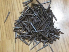 215 Square Cut NAILS Antique Vintage rusty rustic approx. 2 1/2" old Nail lot