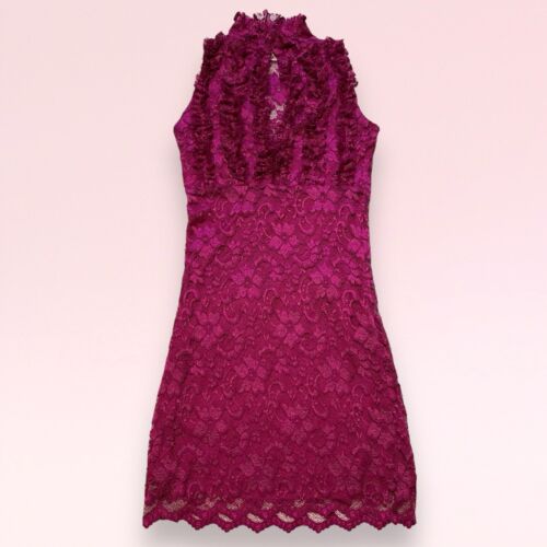 vintage y2k pink ruffle lace frilly coquette fairy boho romantic party dress S - Picture 10 of 18