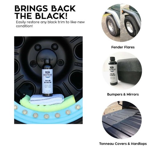 Trim Renew Black Plastic Trim Restorer - Restore Faded Trim Back to OEM Black - 第 3/11 張圖片