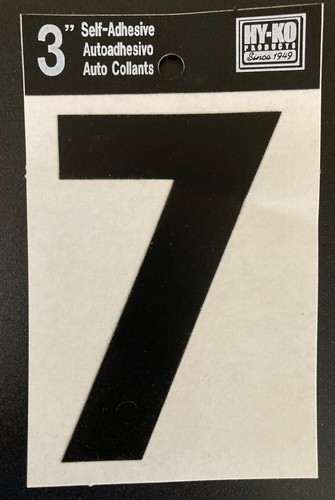 New, Hy-Ko, 3", Die Cut, Self Stick Vinyl, Black Letters, Numbers and Symbols - Picture 11 of 38