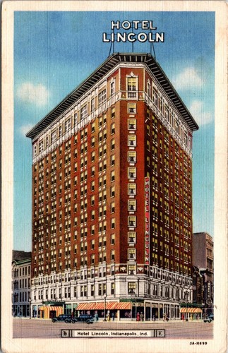 Postal de Hotel Lincoln Indianapolis Indiana 1966 - Imagen 1 de 2
