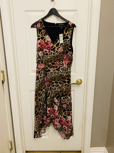 INC INTERNATIONAL CONCEPTS Leopard Floral Dress NWT New Reg $119 Sz 8 - Picture 3 of 3