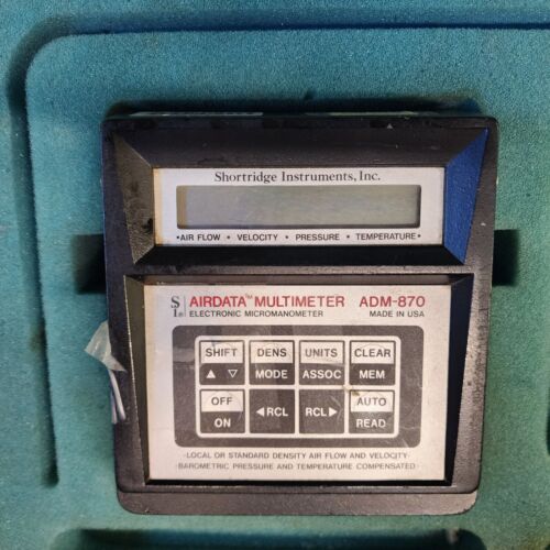 Shortridge Instruments Airdata Multimeter ADM-870 Electronic Micromanometer - Picture 5 of 12