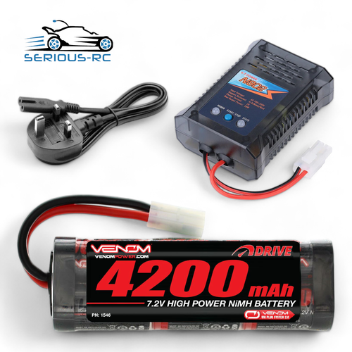 Tamiya RC Car Battery 7.2v 4200mah NiMH Rechargeable Battery + 2ah FAST CHARGER - Picture 1 of 6