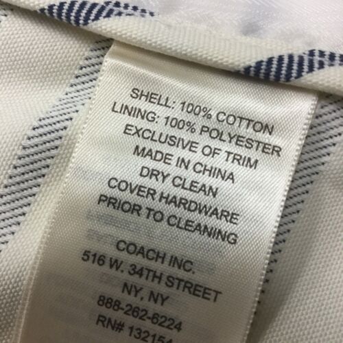 Coach 83343 Women's Casual Button Down Striped Long Trench Coat Jacket - Picture 10 of 11