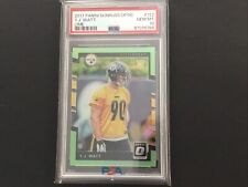 2017 Donruss Optic  Lime Green Prizm TJ Watt #122 Rookie PSA 10