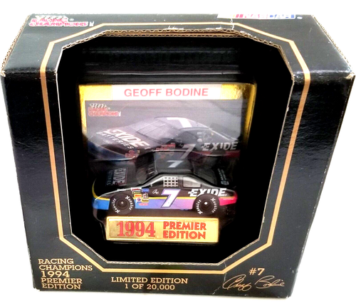 NASCAR Racing Champions 1994 Premier Edition Exide #7 Geoff Bodine 1:64 - Picture 1 of 4