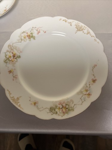 Antique Hand Painted Cherry Blossom Tea Cup Saucer & Dessert Plate Bone China - Picture 14 of 17