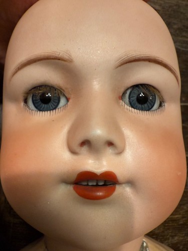 Schöne Antike franzusische Porzellan Puppe UNIS France 301 70 cm Sammlerstück - Bild 12 von 14