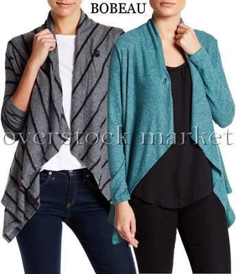 NEW WOMEN'S COLLECTION BY BOBEAU ONE BUTTON ASYMMETRICAL WRAP CARDIGAN VARIETY! | eBay NEW WOMEN'S COLLECTION BY BOBEAU ONE BUTTON ASYMMETRICAL WRAP CARDIGAN VARIETY! | eBay