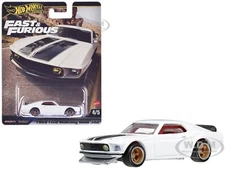 1969 FORD MUSTANG BOSS 302 WHITE "FAST & FURIOUS 6" DIECAST BY HOT WHEELS HYP71