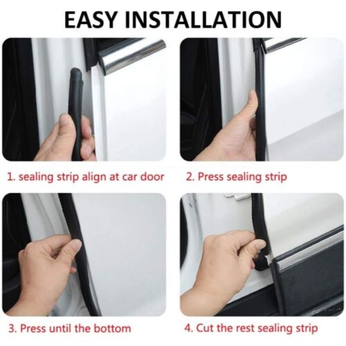 16.4ft Automotive Door Weather Stripping Car Door Rubber Edge Trim Seal Strip - Picture 13 of 15