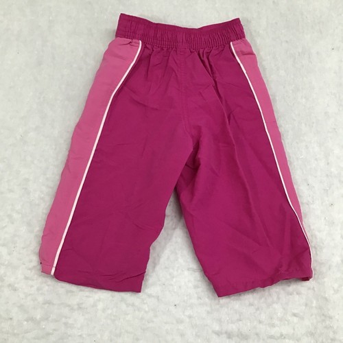 Oshkosh Unisex Kids Pink Flat Front Drawstring Nylon Windbreaker Pants Size 6 - Picture 2 of 10