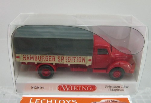 Wiking 1:87 H0, Nr.: 420 04, Magirus S 7500 Pritsche, Hamburger Spedition OVP