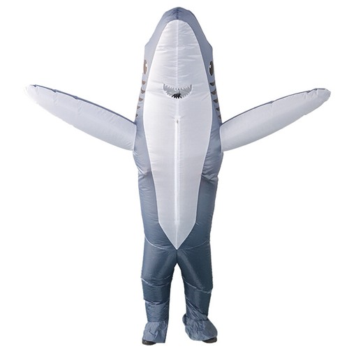 Unisex Adults Inflatable Shark Halloween Funny Blow up Cosplay Party Costume - 第 11/12 張圖片