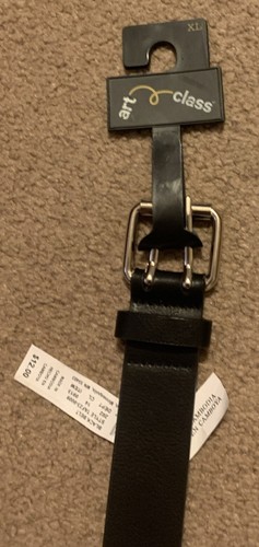 New Target Art Class Kids Black Belt with Silver Buckle & Grommets Size XL - Picture 5 of 9