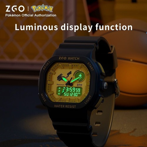 ZGO Pokémon Uhr Schüler Kinder Elektronische Uhr Jungen Mädchen Dual Display - Bild 4 von 12