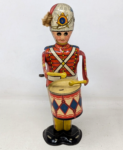 Vintage 1940s Marx George the Drummer Boy Tin Litho Windup Mechanical Toy Works