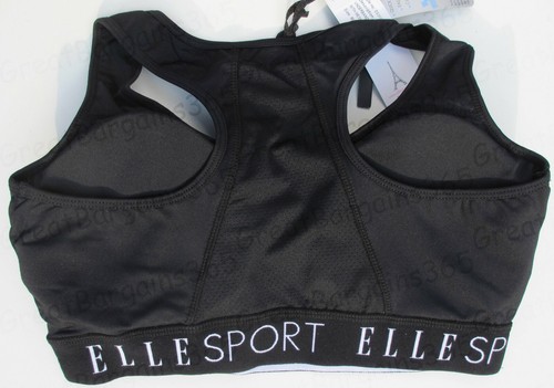 ELLE SPORT Womens Performance Sports Bra Crop Top Gym Dri Active Fabric S M L - Picture 17 of 46