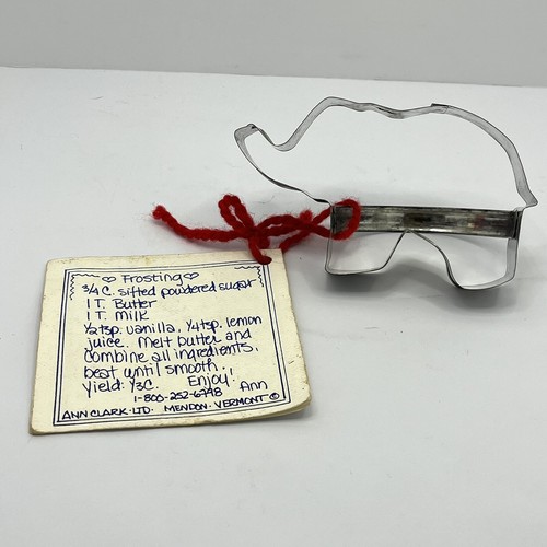 Elephant Cookie Cutter With Recipe Ann Clark With Handle Approx 5 Inch - Picture 3 of 6
