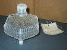 VTG FENTON GLASS WHITE OPALESCENT HEXAGON STAR LIDDED TRINKET BOX MARKED