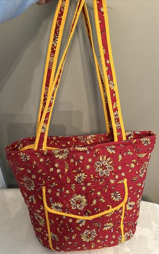 French Poupees Yolande Quilted Tote Bag Womens French Country Zip Closure - Bild 22 von 24