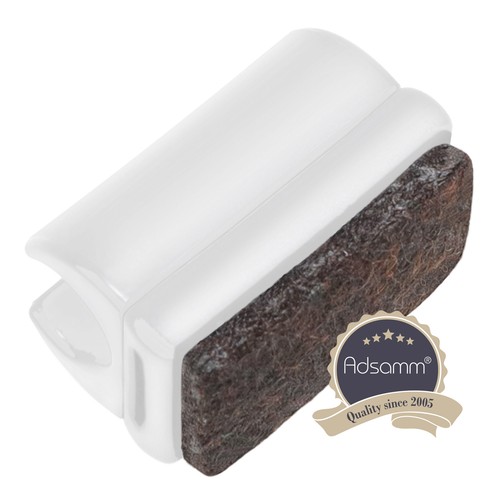 100 x Klemmschalengleiter mit Filz / ø für runde Rohre 8 - 9 mm / Weiß / rund... - Bild 1 von 2